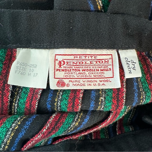 Pendleton Vintage 100% Wool Midi Pleated Skirt Size 10 Petite - Picture 6 of 6